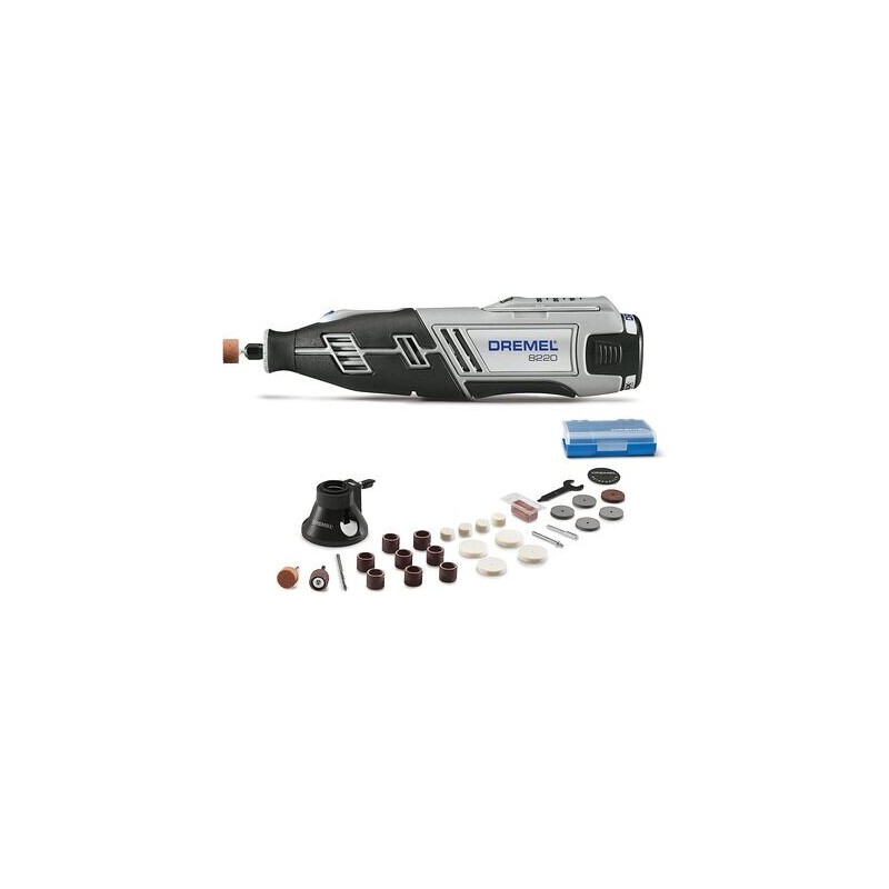 RECTIFICADOR DE EXTENCION DREMEL 8220, HERRAMIENTA ROTATIVA CON 1 ADITAMENTO Y 28 ACCESORIOS