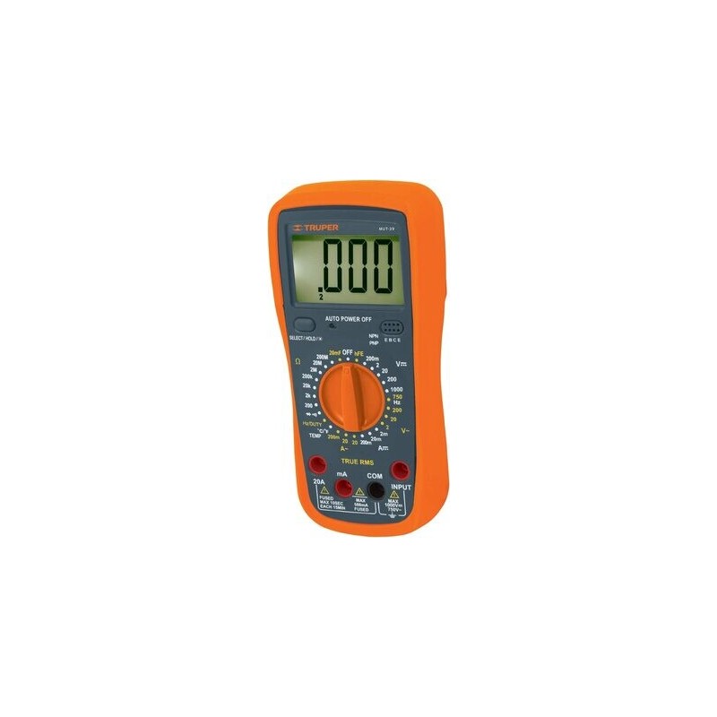 MULTIMETRO DIGITAL PROFESIONAL MODELO MUT-39, TRUPER