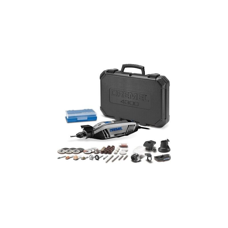 RECTIFICADOR DE EXTENSIÓN DREMEL 4300 CON MALETÍN Y 40 ACCESORIOS.